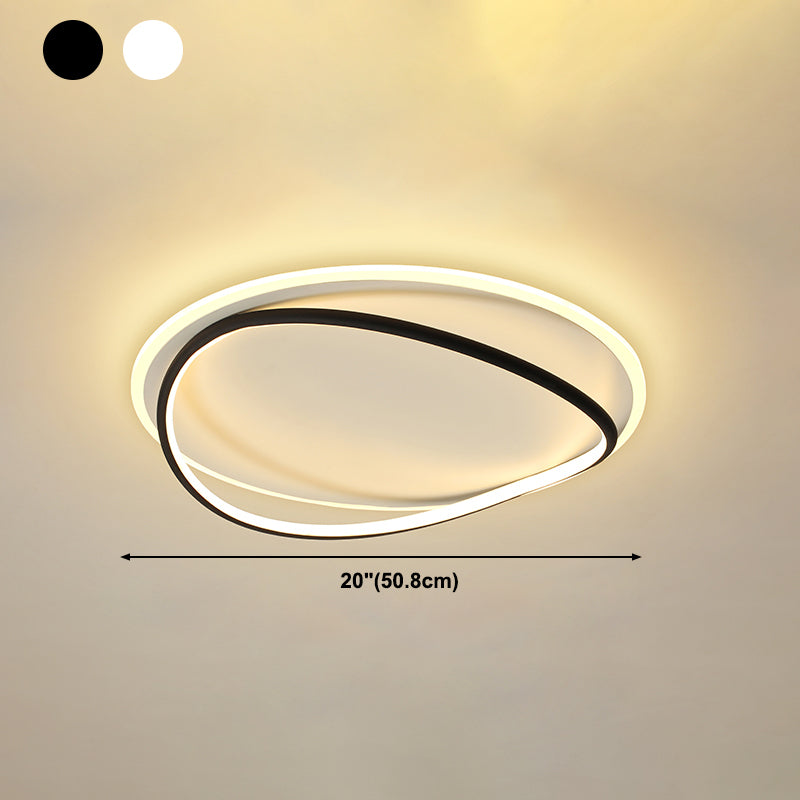 Luminaires de plafond LED à abat-jour en Silicone à géométrie de lumière encastrée moderne pour chambre à coucher