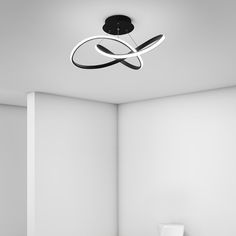 Geometry Line LED Ceiling Light Silicone Shade Modern Flush Mount Lamp for Bedroom