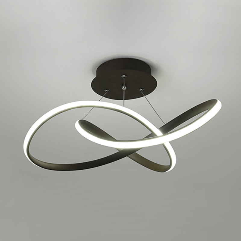 Plafonnier LED avec ligne géométrique, abat-jour en Silicone, lampe moderne à montage encastré pour chambre à coucher