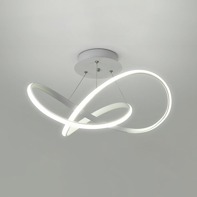 Plafonnier LED avec ligne géométrique, abat-jour en Silicone, lampe moderne à montage encastré pour chambre à coucher