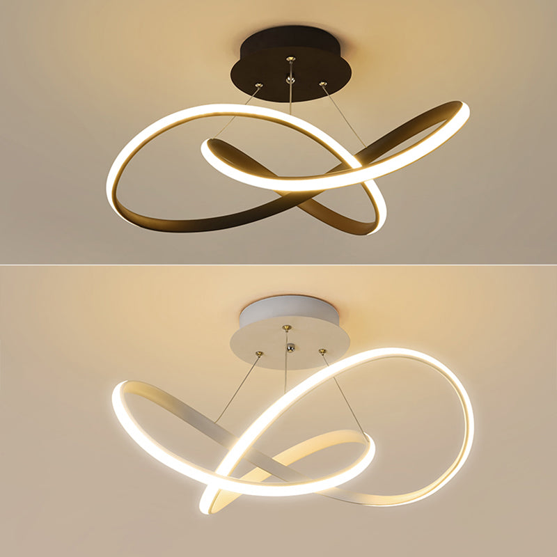 Geometry Line LED Ceiling Light Silicone Shade Modern Flush Mount Lamp for Bedroom