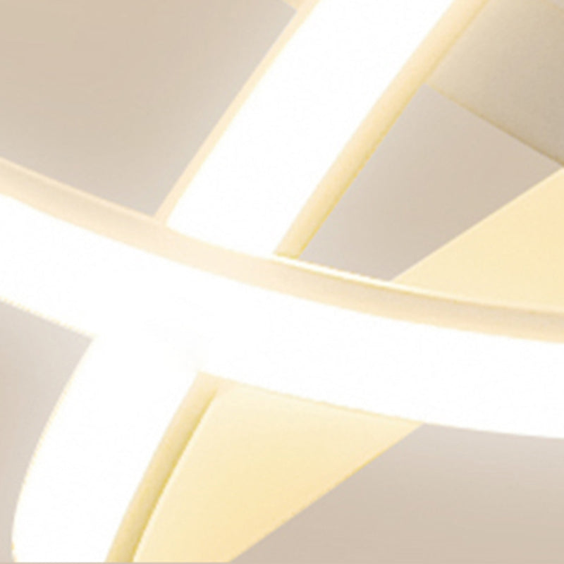 Geometry Line LED Ceiling Light Silicone Shade Modern Flush Mount Lamp for Bedroom