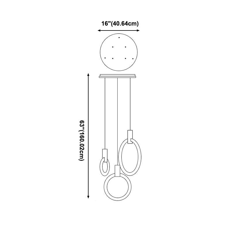 Enclaceur de cercles en bois massif pendentif