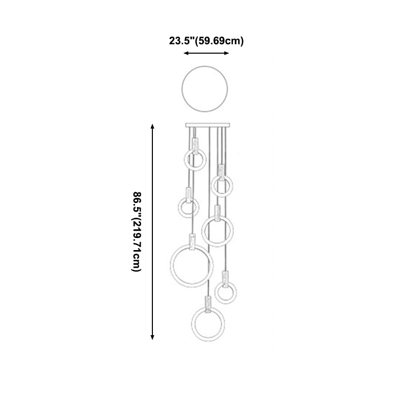 Enclaceur de cercles en bois massif pendentif