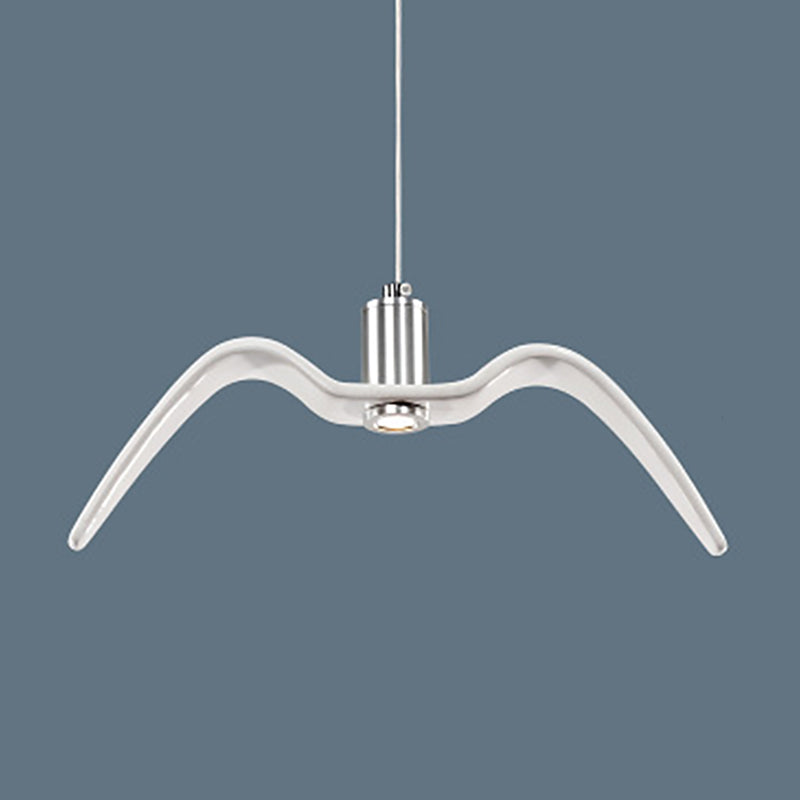 Nordic Artistic Seagull Pendant lampe à manger résine LED Hanging Light Kit