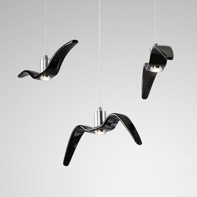 Nordic Artistic Seagull Pendant lampe à manger résine LED Hanging Light Kit