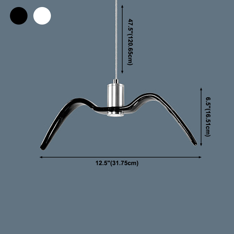 Nordic Artistic Seagull Pendant lampe à manger résine LED Hanging Light Kit