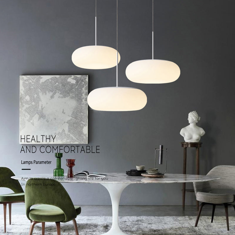Minimalisme de la lampe susmimmand blanc LED PRENDANT PLAFICAUX acrylique pour salle à manger
