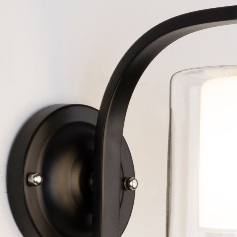 Zeitgenössische klare Glas Wandleuchte 1 Kopfmetallwandlicht für Wohnzimmer