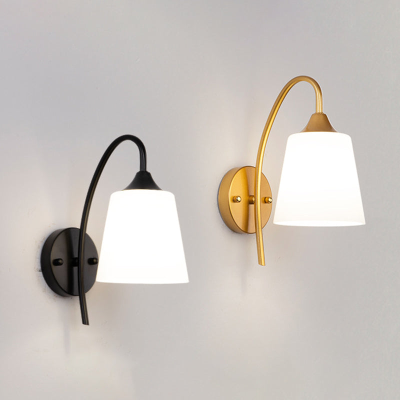 Bedroom Nordic Sconce Light Fixtures 1 Bulb Glass Wall Mounted Lighting