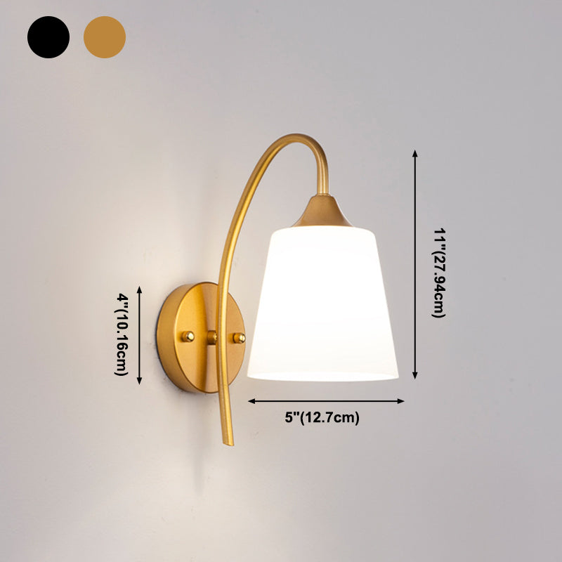Bedroom Nordic Sconce Light Fixtures 1 Bulb Glass Wall Mounted Lighting