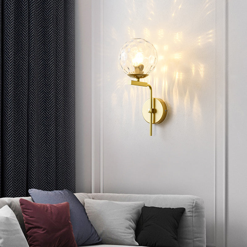 Lámpara de exploración simple junto a la cama 1 iluminación de pared de la esfera del vidrio de la bombilla