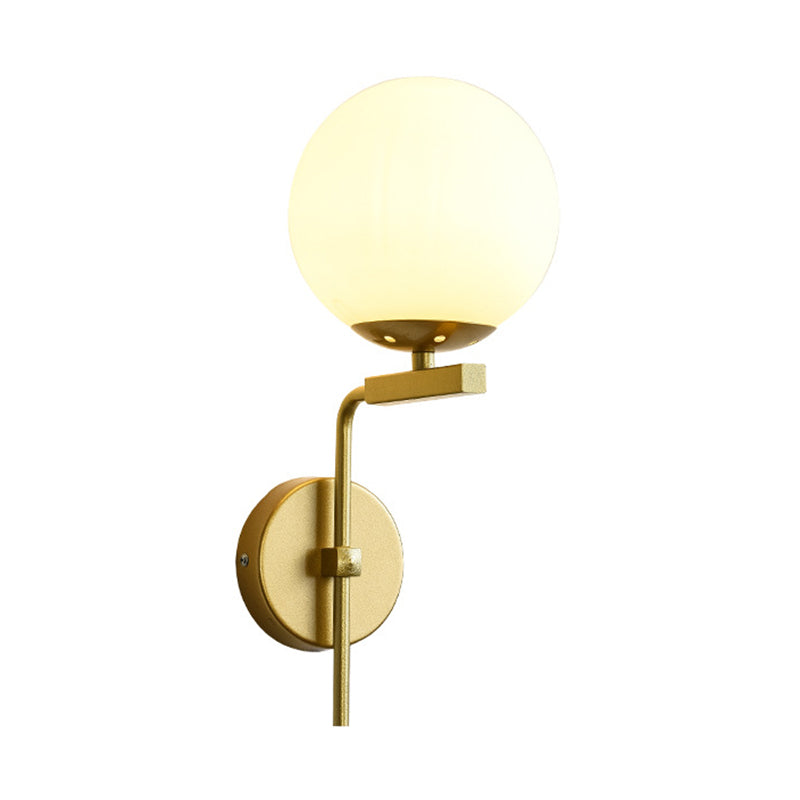 Lámpara de exploración simple junto a la cama 1 iluminación de pared de la esfera del vidrio de la bombilla