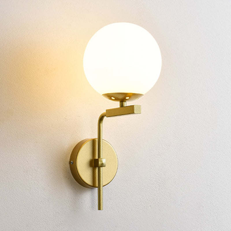 Lámpara de exploración simple junto a la cama 1 iluminación de pared de la esfera del vidrio de la bombilla