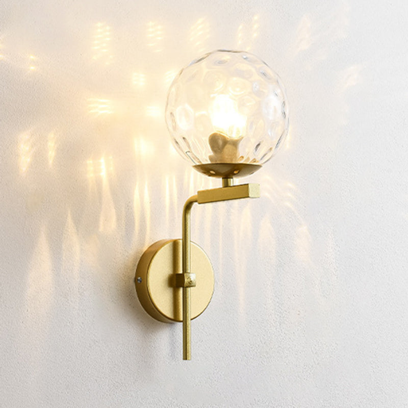 Lámpara de exploración simple junto a la cama 1 iluminación de pared de la esfera del vidrio de la bombilla