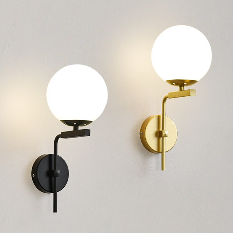 Lámpara de exploración simple junto a la cama 1 iluminación de pared de la esfera del vidrio de la bombilla