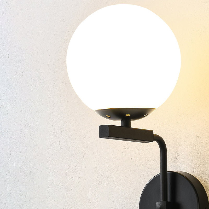 Lámpara de exploración simple junto a la cama 1 iluminación de pared de la esfera del vidrio de la bombilla