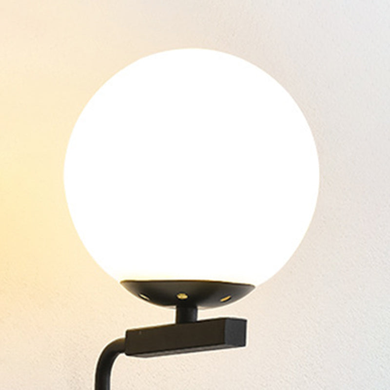 Lámpara de exploración simple junto a la cama 1 iluminación de pared de la esfera del vidrio de la bombilla