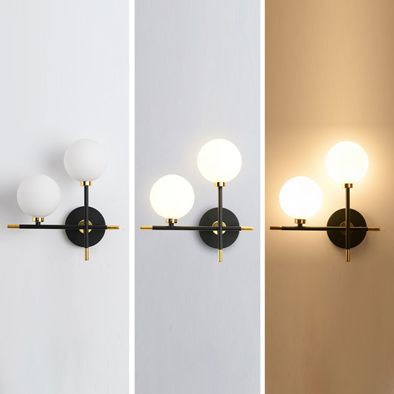 Sala de estar Vidry Malet Splique Contemporary 2 Head Wall Lights Lightsing.
