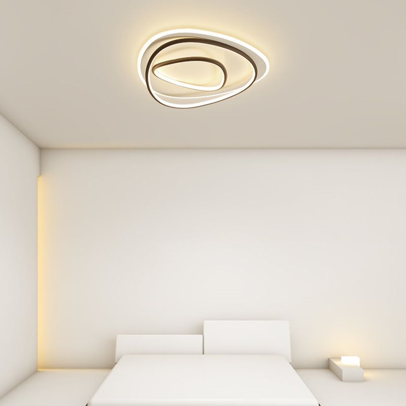 Modern Flush Mount Lamp 3 Heads Silicone Shade LED Ceiling Light for Bedroom