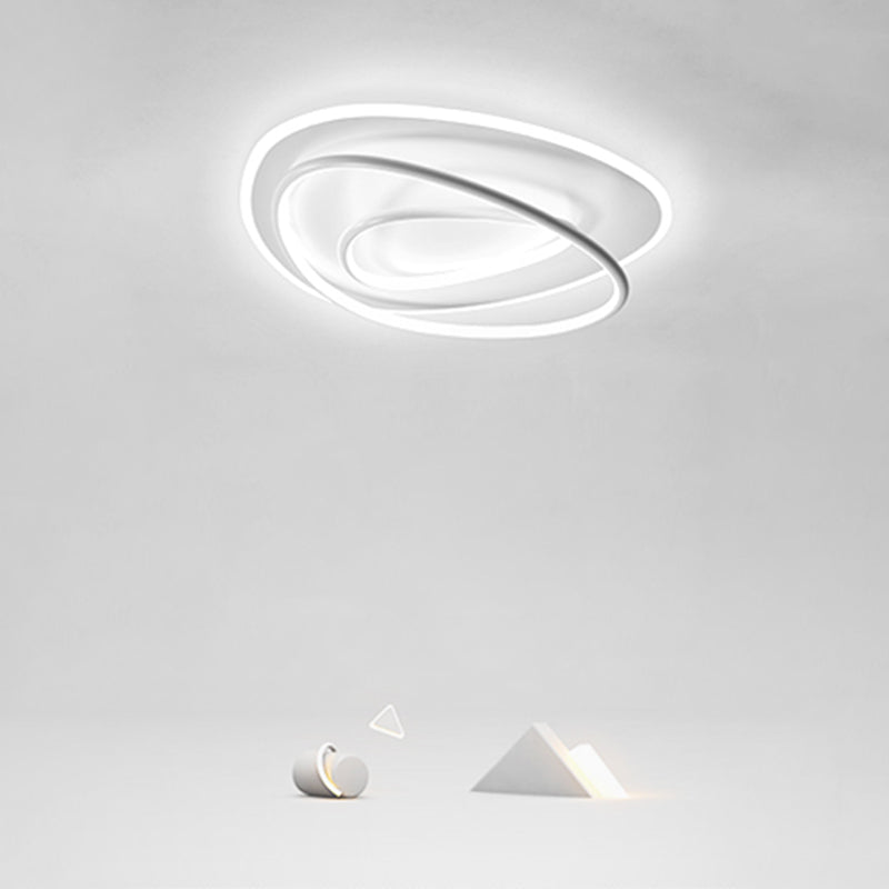 Modern Flush Mount Lamp 3 Heads Silicone Shade LED Ceiling Light for Bedroom