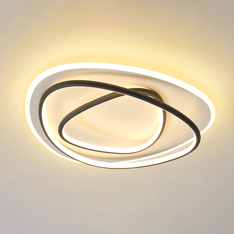 Modern Flush Mount Lamp 3 Heads Silicone Shade LED Ceiling Light for Bedroom