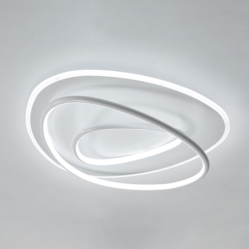 Modern Flush Mount Lamp 3 Heads Silicone Shade LED Ceiling Light for Bedroom