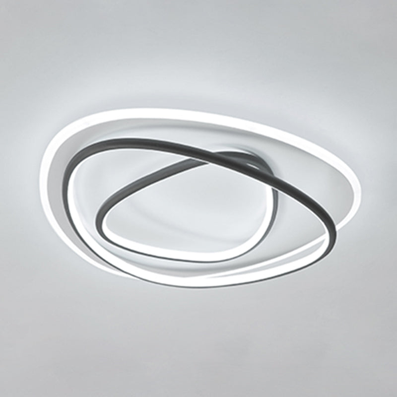 Modern Flush Mount Lamp 3 Heads Silicone Shade LED Ceiling Light for Bedroom