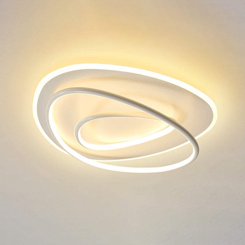 Modern Flush Mount Lamp 3 Heads Silicone Shade LED Ceiling Light for Bedroom