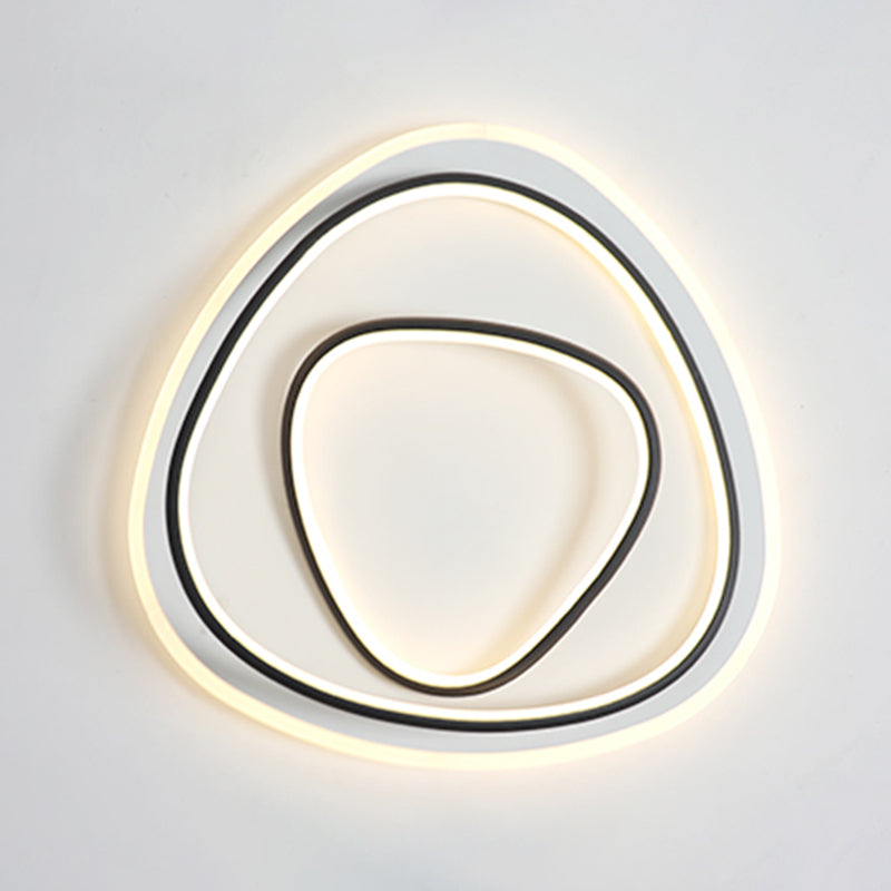 Modern Flush Mount Lamp 3 Heads Silicone Shade LED Ceiling Light for Bedroom