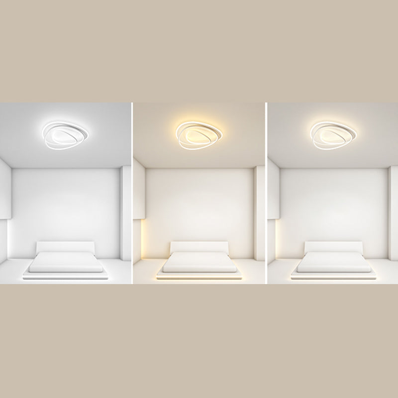 Modern Flush Mount Lamp 3 Heads Silicone Shade LED Ceiling Light for Bedroom