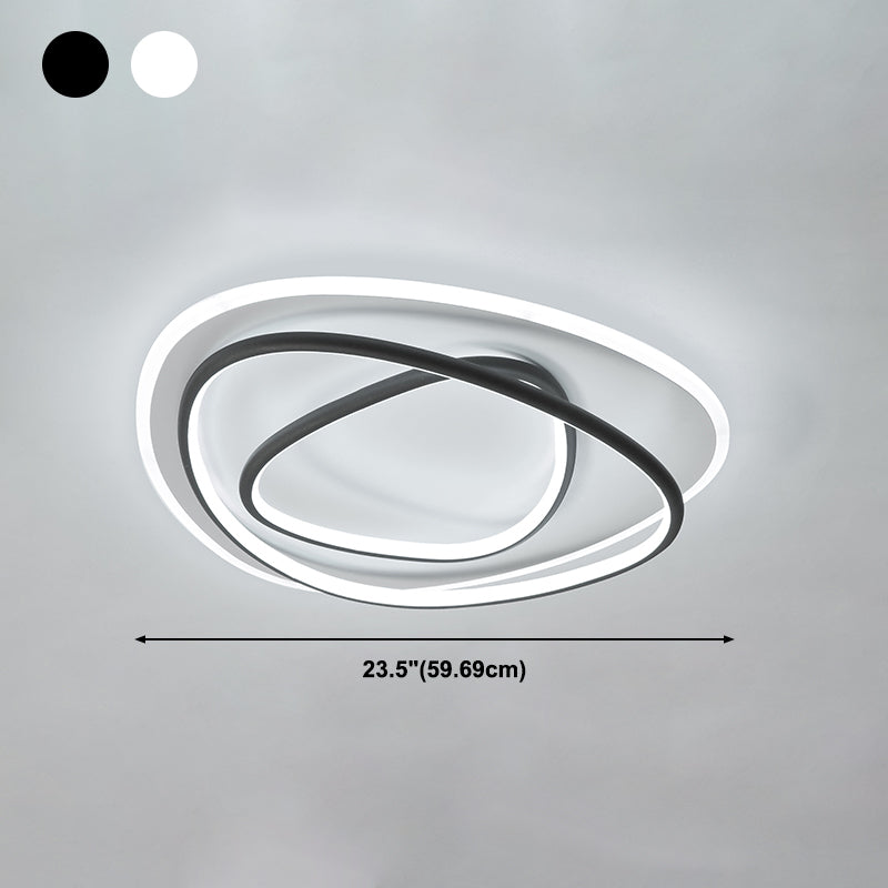 Modern Flush Mount Lamp 3 Heads Silicone Shade LED Ceiling Light for Bedroom