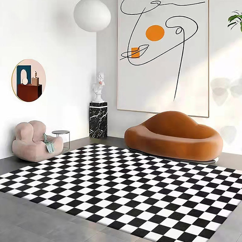 Geometric Patterns Rug Polyester Modern Rug Stain Resistant Rug for Home Decor