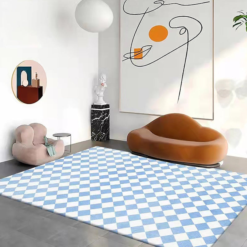 Geometric Patterns Rug Polyester Modern Rug Stain Resistant Rug for Home Decor