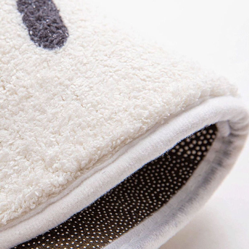 Yellow and Green Flowers Rug Polyester Area Carpet Non-Slip Backing Indoor Rug