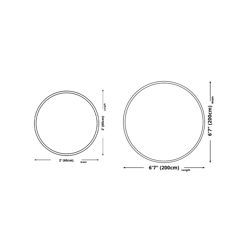 Contemporary Abstract Round Rug Area Carpet Easy Care Machine Washable Indoor Rug