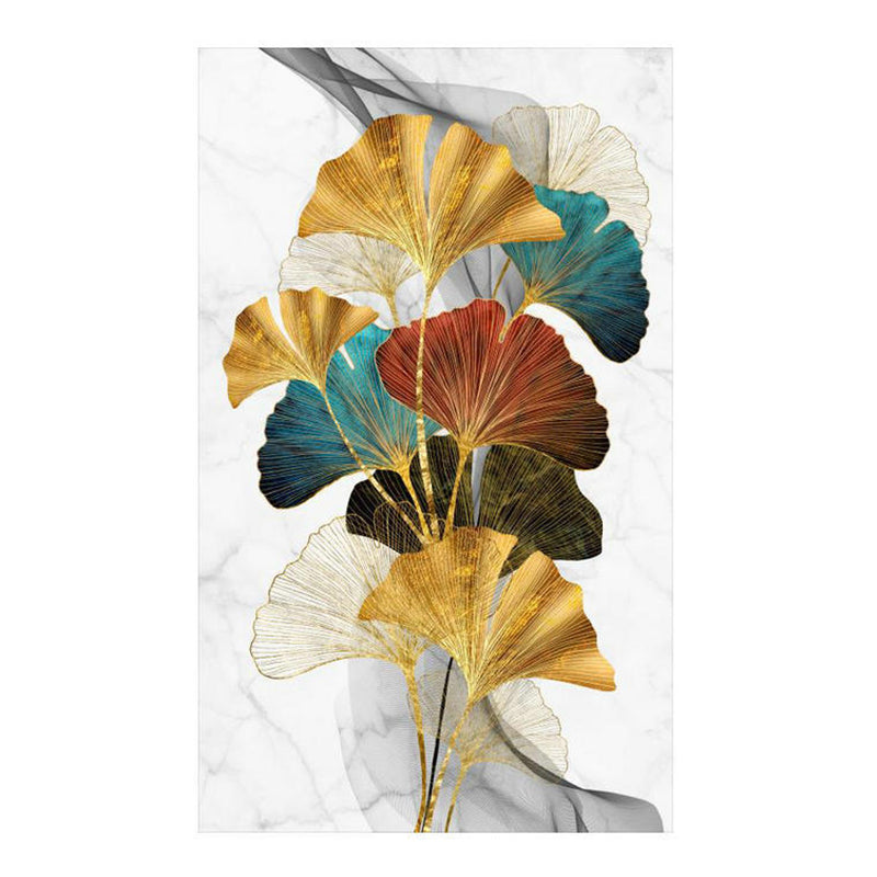 Flower Plant Rug Area Carpet Easy Care Machine Washable Indoor Rug for Decoration