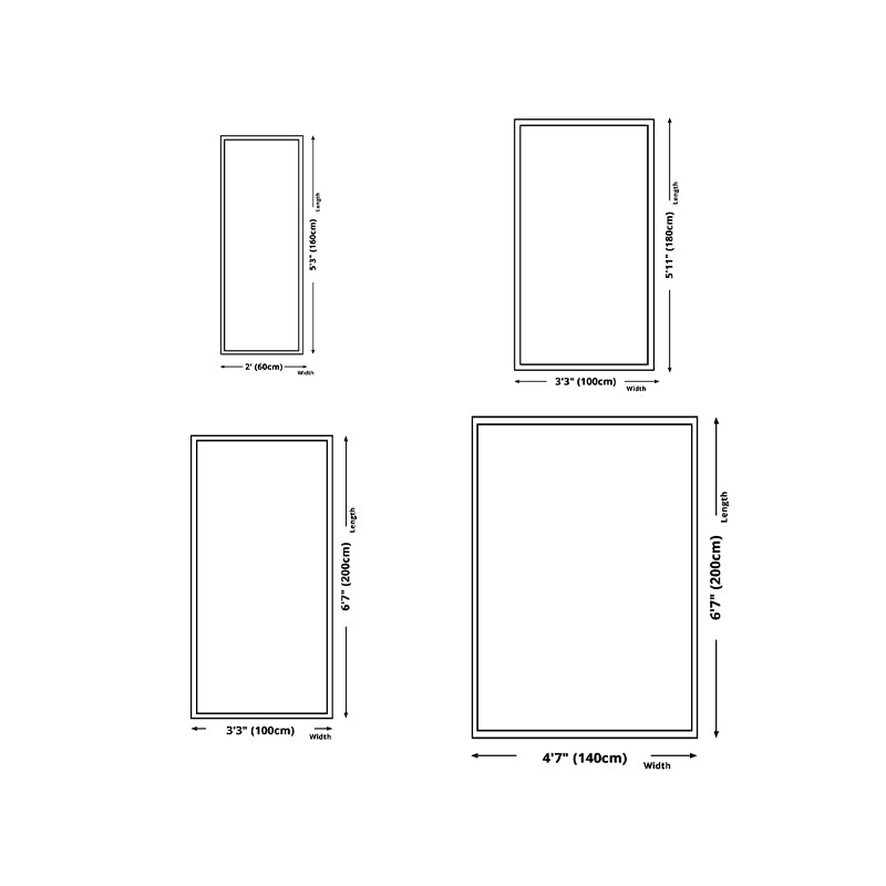 Orange Nordic Rug Polyester Color Block Rug Washable Rug for Living Room