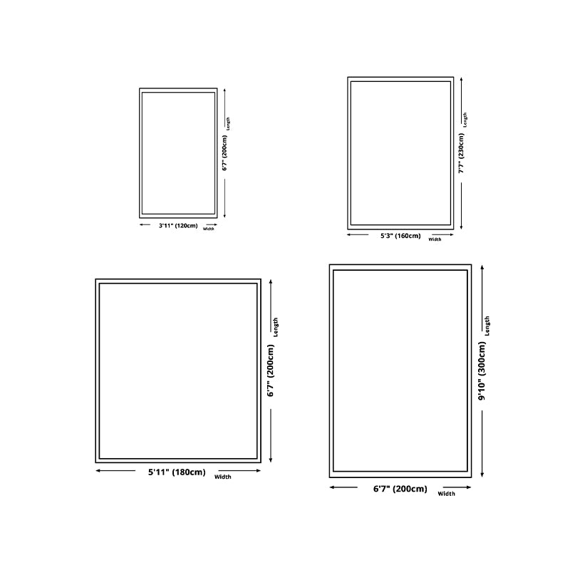 Alfombra nórdica nórdica poliéster block alfombra lavable alfombra para sala de estar