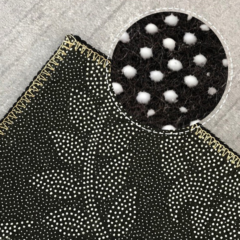 Dark Purple Contrast Color Rug Polyester Simple Rug Non-Slip Backing Rug for Drawing Room