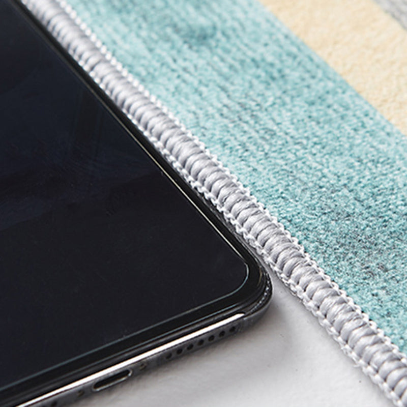 Black Color Block Rug Polyester Nordic Rug Washable Rug for Living Room