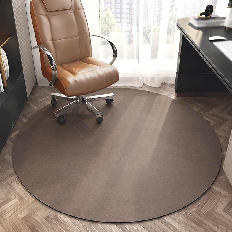 Coffee Modern Rug Polyester Solid Color Rug Washable Rug for Living Room