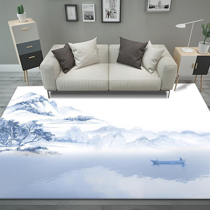 Modern Underwater World Animals Rug Area Rug Polyester Anti-Slip Backing Rug