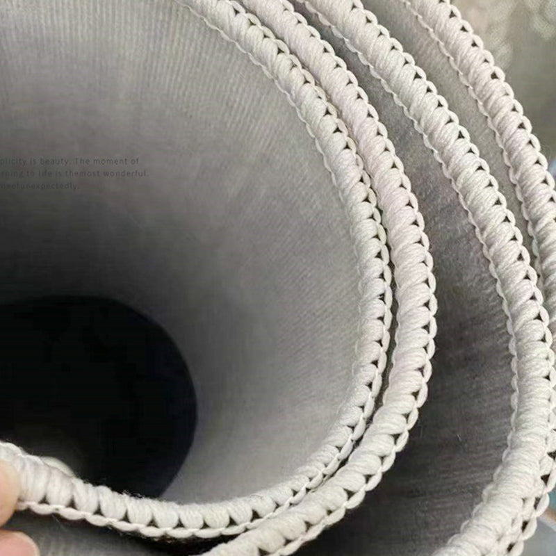 Beige Simple Carpet Polyester Graphic Area Carpet Washable Carpet for Home Decor