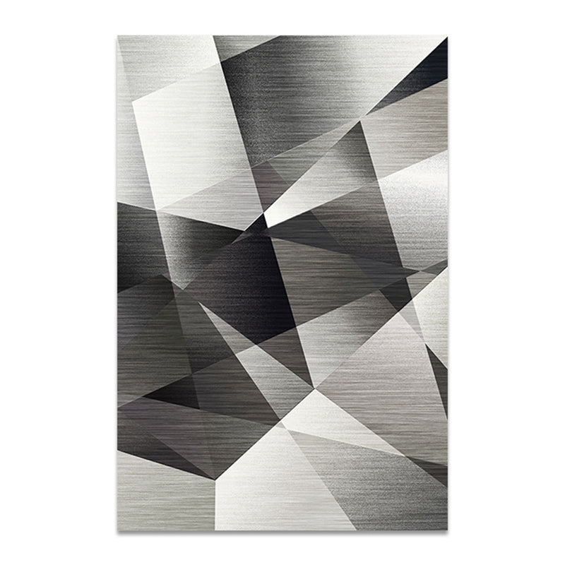 Dark Gold Rug Polyester Geometric Patterns Rug Stain Resistant Rug for Drawing Room