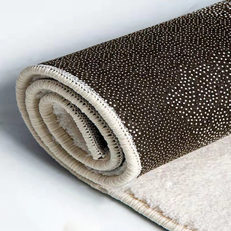 Brown Modern Rug Polyester Striped Rug Washable Indoor Rug for Living Room