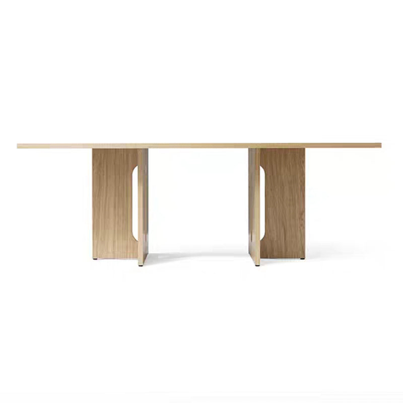 Solid Wood Modern Rectangle Table Wood Top Table for Dining Room