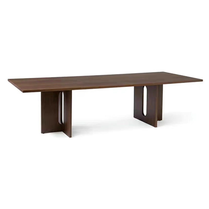 Solid Wood Modern Rectangle Table Wood Top Table for Dining Room
