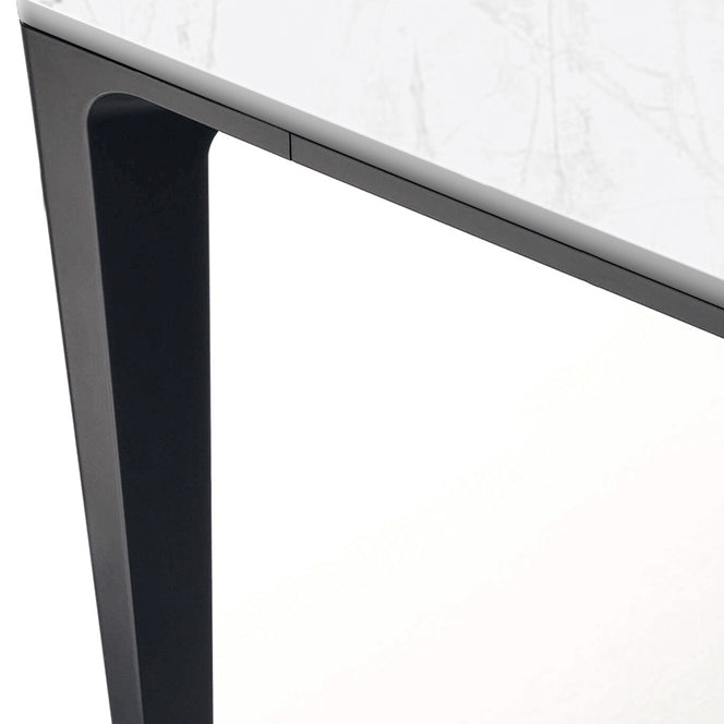 Industrial Style Sintered Stone Table 4 Legs Black Base Rectangle Table