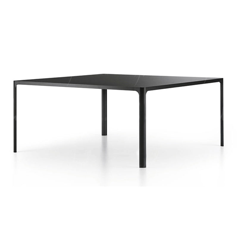 Sintered Stone Dining Table Industrial Style 4 Legs Aluminum Alloy Base Rectangle Table for Home